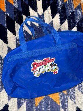 Vintage 90s Disney Ducktales Mini Duffel Bag 13" Blue